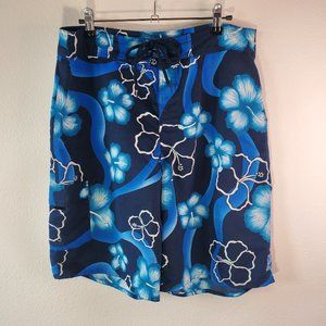 Vintage hawaiian board shorts 34 Hi Surf blue floral